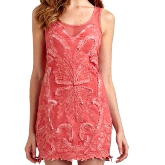 Free People Dresses & Skirts - Free People Dress Beaded and Mesh Design
